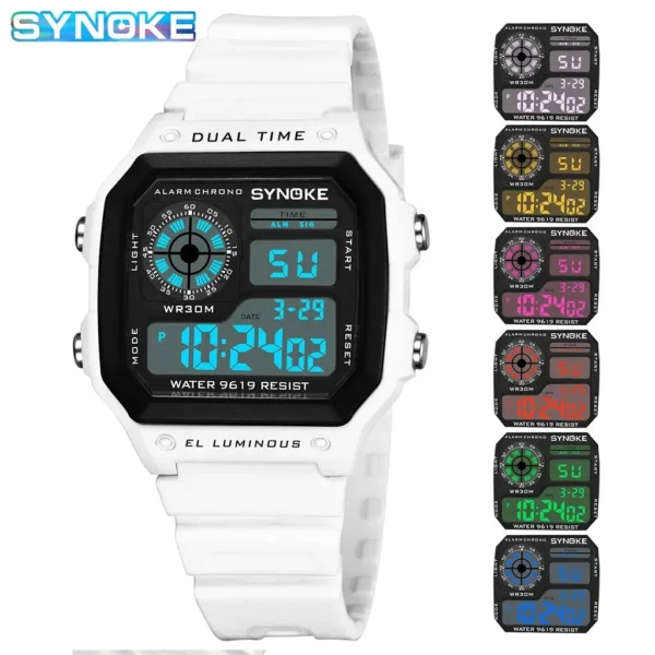 Sports Luminous Multifunction Waterproof  Watch - Seven Clours of light - Image 2