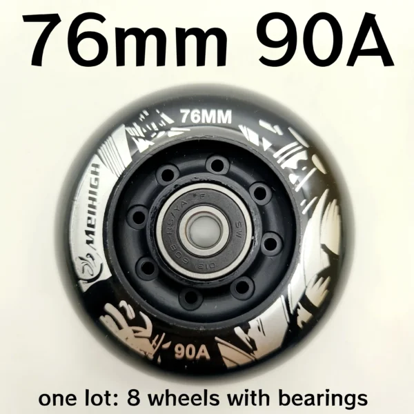 Inline Skate Wheels, Sizes: 72mm 76mm 80mm - 8 wheels/lot - Image 7
