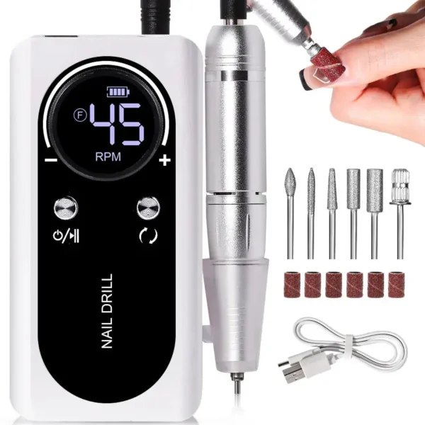 Professional Electric Nail Drill Machine V2 - 45000RPM