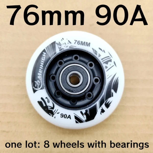Inline Skate Wheels, Sizes: 72mm 76mm 80mm - 8 wheels/lot - Image 8