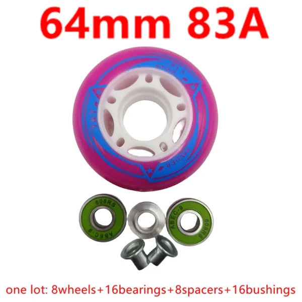 Inline Skates Wheels Sizes 64mm 70mm 72mm 82A 84A - 8 wheels/lot - Image 7