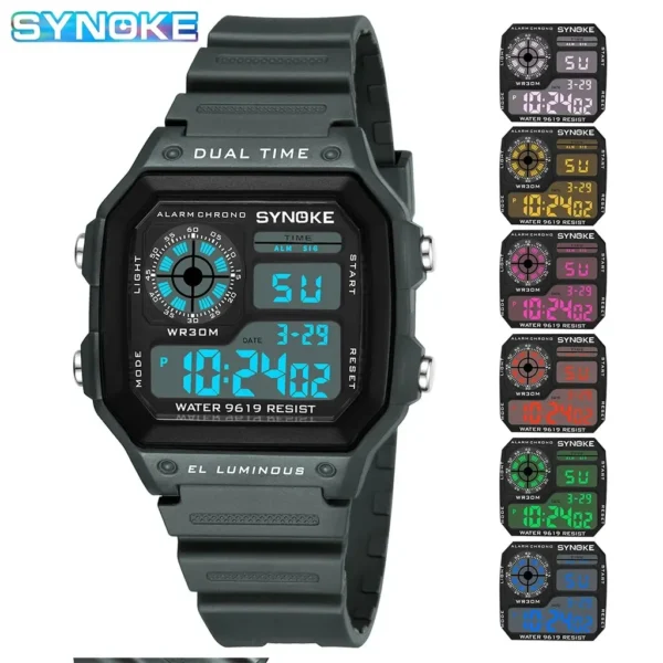 Sports Luminous Multifunction Waterproof  Watch - Seven Clours of light - Image 5