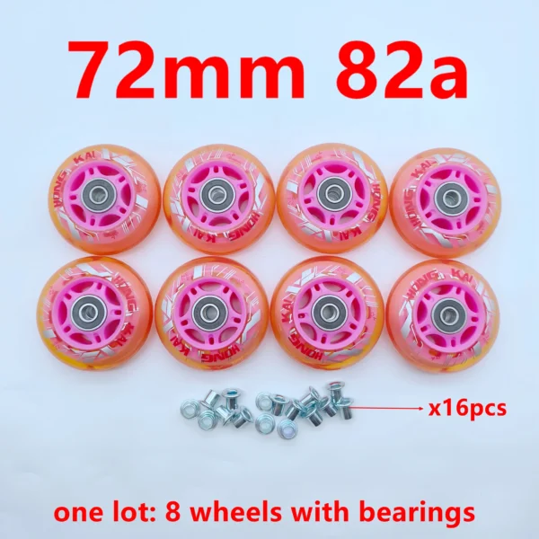 Inline Skates Wheels Sizes 64mm 70mm 72mm 82A 84A - 8 wheels/lot - Image 9