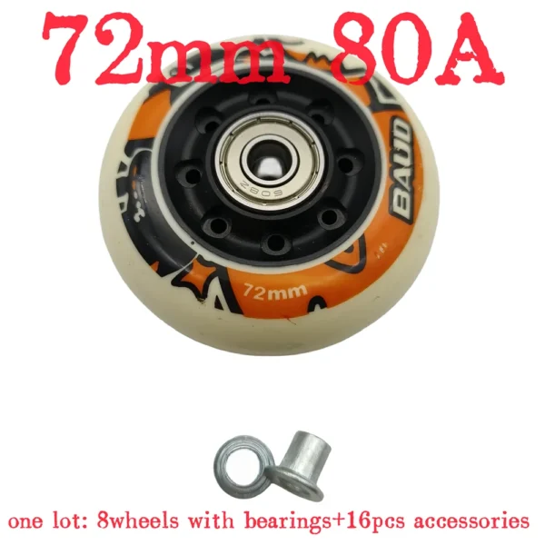 Inline Skates Wheels Sizes 64mm 70mm 72mm 82A 84A - 8 wheels/lot - Image 4
