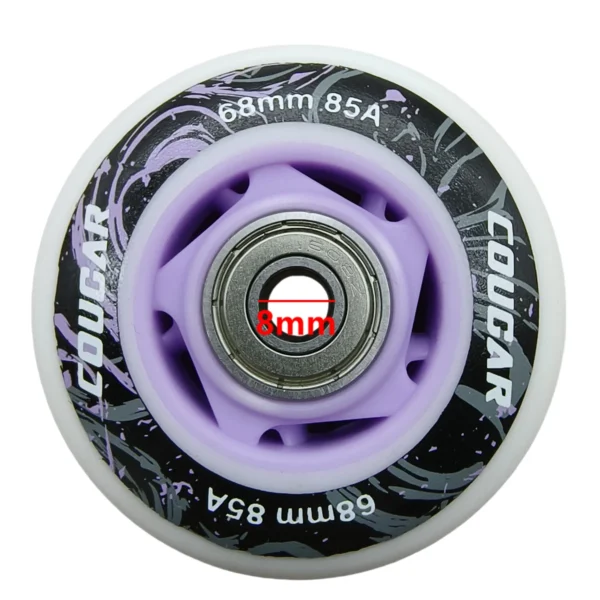 Inline skate wheels - 68mm 68x24mm 85a bearing 608z - 8 wheels/lot - Image 3