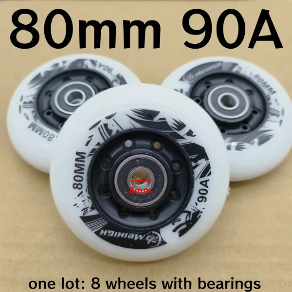 Inline Skate Wheels, Sizes: 72mm 76mm 80mm - 8 wheels/lot - Image 4