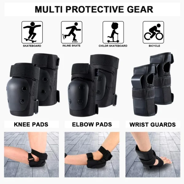 Skates Protection Set For Adults / Kids - 6 in 1 - Image 4
