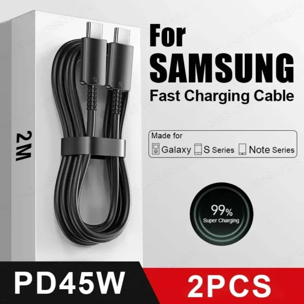 45W Fast Charging Dual USB C Cable - 2PCS
